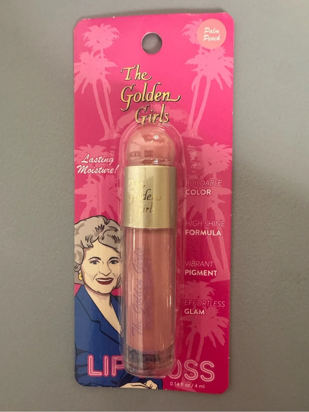 The golden girls tv show rose Palm Peach Lip Gloss - Pink Peach Shine